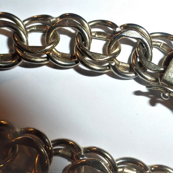 GOLD Fill BRACELET Handcrafted 4 Tomme Copper Woman's Vintage Link Bracelet - Picture 7 of 12